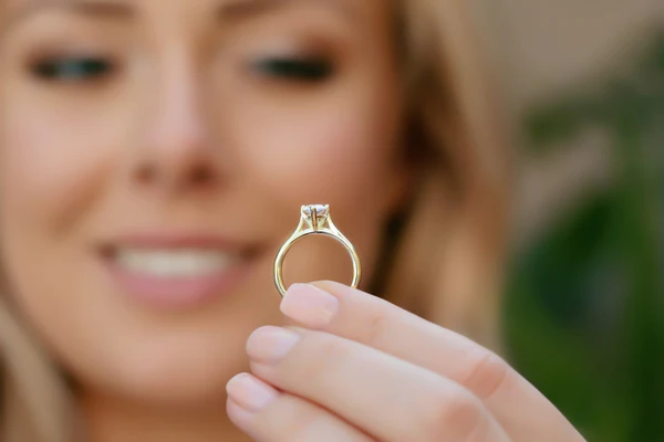 Marquise Moissanite Solitaire Diamond Engagement Ring, Sterling Silver Moissanite Diamond Wedding Ring For Bridal, 10K/14K Gold Anniversary Diamond Ring For Gift