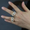 3_b0e3ada8-8adb-4903-910f-fda4ecc58476_600x600 925 Sterling Silver Round Moissanite Diamond CEO Men Ring, Fully Iced Gold Plated Men Pinky Ring, Round Moissanite Diamond Hip Hop Ring For Him