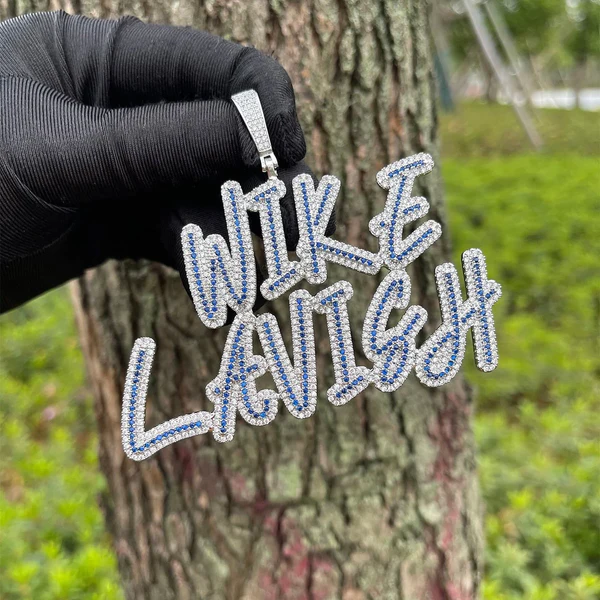 VVS Diamond Personalized Name Pendant, Hip Hop Jewelry, Gift For Him, Men's Jewelry, Personalized Gifts, Iced Out Accessories Man, Jewelry Gift For Man