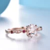 3_c486df68-06c8-4e3c-bc46-1dea584144c2_600x600 Oval Pink Morganite Engagement Ring Natural Morganite Diamond and Ruby Band Art Deco Wedding Band Bridal Promise Ring