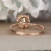 3_c6931e33-994f-4b40-8527-795fab0cf42a_600x600 8mm Round Peach Pink Morganite Engagement Ring, Promise Ring, Half Eternity Diamond Band Ring, Morganite Solitaire Ring, 10k Rose Gold Ring