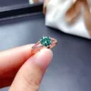 Dainty & Gorgeous Green Moissanite Ring 2ct D Color Anniversary Gift For Wife, Sterling Silver and Solid Gold Women Ring For Wedding Gift, Women's Ring Promise ring, Proposal Ring For Her