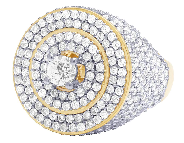 3_dd7f1478-c210-4bd7-80bd-310bc96fd147_600x600 925 Sterling Silver Moissanite Diamond Men Ring, Fully Iced Gold Plated Men Pinky Ring, Round Moissanite Diamond Hip Hop Ring For Him