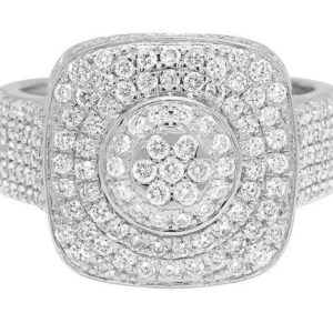 925 Sterling Silver Moissanite Diamond Men Ring, Fully Iced Gold Plated Men Pinky Ring, Round Moissanite Diamond Hip Hop Ring For Him