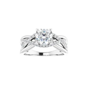 Round Moissanite Diamond Solitaire Engagement Ring For Women, Moissanite Diamond Silver Wedding Ring For Bridal, Anniversary Diamond Ring For Her