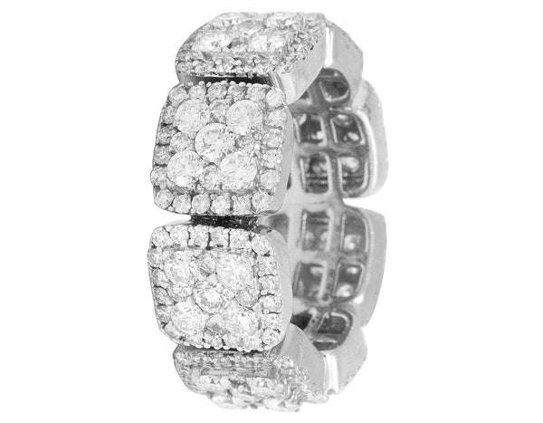 3_f539c654-6454-4cb8-8c33-59ff49f35eb7_600x600 925 Sterling Silver Moissanite Diamond Cuban Chain Men Ring, Fully Iced Gold Plated Men Pinky Ring, Round Moissanite Diamond Hip Hop Ring For Him