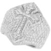 4_00e3bb5b-17c2-4245-9ead-7ada5cb59df6_600x600 925 Sterling Silver Moissanite Diamond CROSS Men Ring, Fully Iced Gold Plated Men Pinky Ring, Round Moissanite Diamond Hip Hop Ring For Him