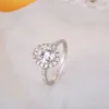 4_00e4ebcc-2da7-4068-8301-2d0b39f5630d_600x600 Oval Moissanite Halo Diamond Engagement Ring, Sterling Silver Moissanite Diamond Wedding Ring For Bridal, 10K/14K Gold Anniversary Diamond Ring For Gift