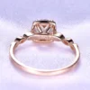 Natural Morganite Engagement Ring 14K Rose Gold 7mm Round Cut Morganite Jewelry Diamond Cushion Art Deco Wedding Band Morganite Birthstone