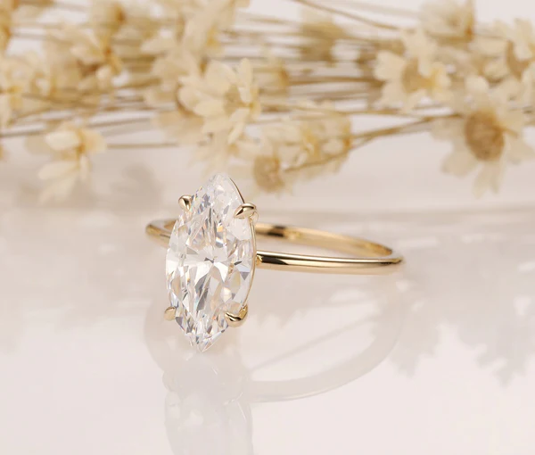 4_0a613738-b107-43a9-b5ba-ba38b978863c_600x600 Vintage Marquise Cut Moissanite Engagement Ring, Vintage Natural Moissanite Diamond Ring, Solitaire Marquise Wedding Ring, Marquise Promise Rings