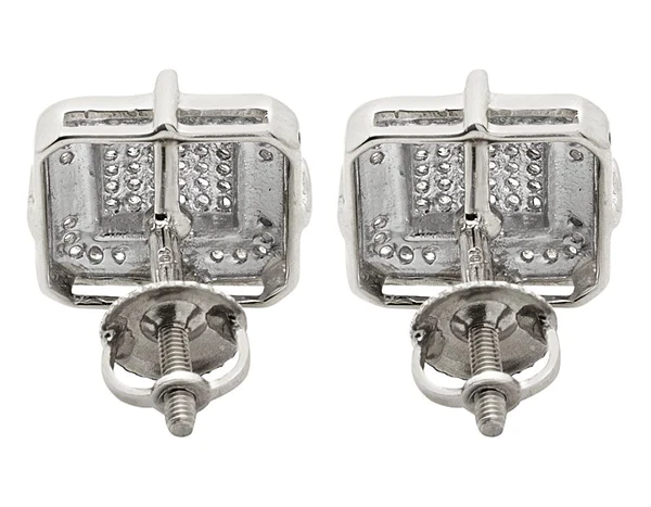 Round VVS Diamond Sterling Silver Stud Solitaire Diamond Earring, 10K/14K Gold Hip Hp Jewelry For Women, Anniversary Gift For Her