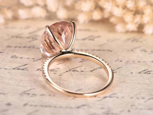 4_2e6a8990-30f1-4dc2-9963-09a3ad0120ae_600x600 Pink Morganite Engagement Ring Rose Gold 14K Rose Gold Diamond Band Oval Natural Morganite Ring Promise Ring Wedding Ring