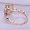 2 carat Pink Morganite Ring Vintage Morganite Engagement Ring Cushion Cut 14k Rose gold Diamond Wedding Natural Morganite Ring