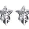 Round VVS Diamond Sterling Silver Stud STAR Diamond Earring, 10K/14K Gold Hip Hp Jewelry For Women, Anniversary Gift For Her