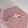 4_618c71d4-5f40-4340-8ceb-3d16329eb4d8_600x600 Morganite Engagement Ring | Dainty Morganite and Diamond Anniversary Ring | Round Diamond Bridal Promise Art Deco Ring | Luxury Unique Ring