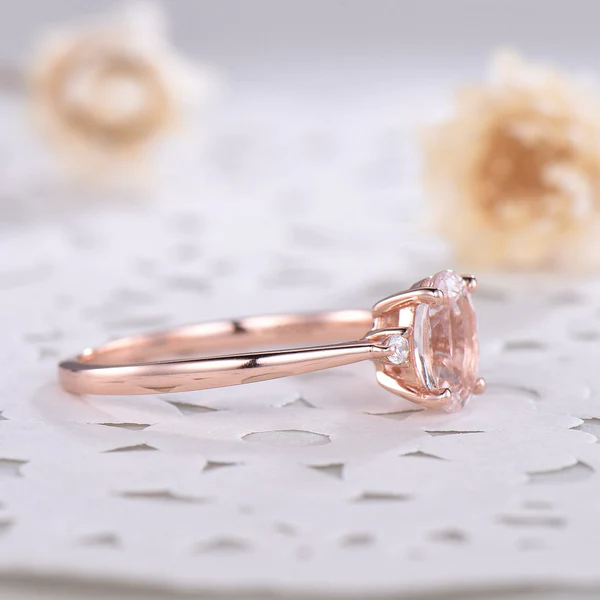 4_7c2a17d2-3a3d-48e5-bc65-6f13cb3671ae_600x600 Oval Natural Pink Morganite Rose Gold Engagement Ring Sterling Silver 14k Diamond Wedding Rings Minimalist Women Promise Anniversary Gift
