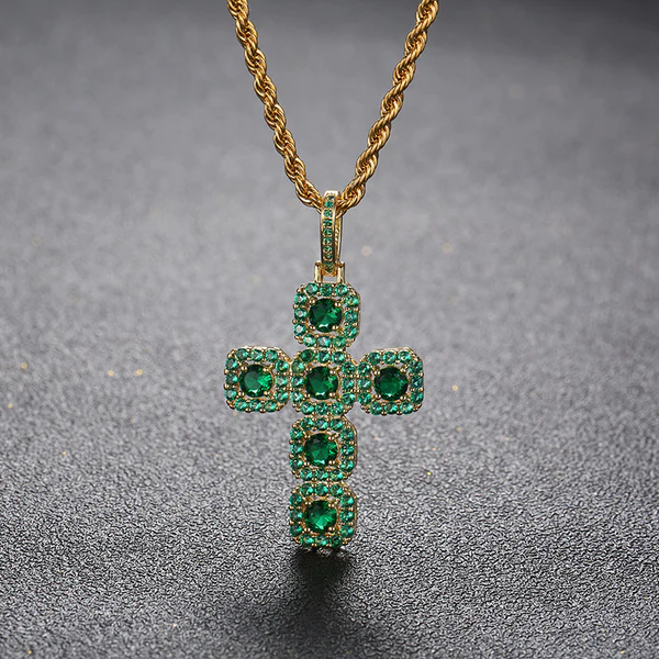 4_7f185e78-27f2-4dd2-8159-ea96be97db29_600x600 Round Green VVS Diamond CROSS Hip Hop Pendant, Sterling Silver Iced Out Birthday Gift Pendant, Charm Diamond Hip Hop Pendant