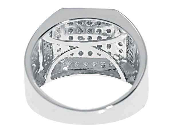 4_81833d55-92f8-4637-a5ef-28041cb83038_600x600 925 Sterling Silver Moissanite Diamond Men Ring, Fully Iced Gold Plated Men Pinky Ring, Round Moissanite Diamond Hip Hop Ring For Him