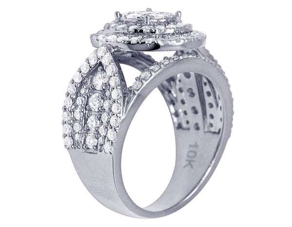 4_9aac990a-60d9-4905-92e8-31b2b6e75db8_600x600 925 Sterling Silver Moissanite Diamond Men Ring, Fully Iced Gold Plated Men Pinky Ring, Round Moissanite Diamond Hip Hop Ring For Him