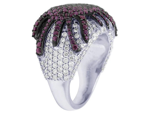 925 Sterling Silver Moissanite Diamond Men Ring, Fully Iced Gold Plated Men Pinky Ring, Round Moissanite Diamond Hip Hop Ring For Him