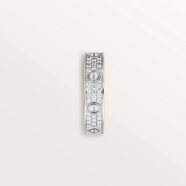 925 Sterling Silver Round Moissanite Diamond LOVE Unisex Ring, Fully Iced Gold Plated Men LOVE Pinky Ring, Round Moissanite Diamond Hip Hop Ring For Him