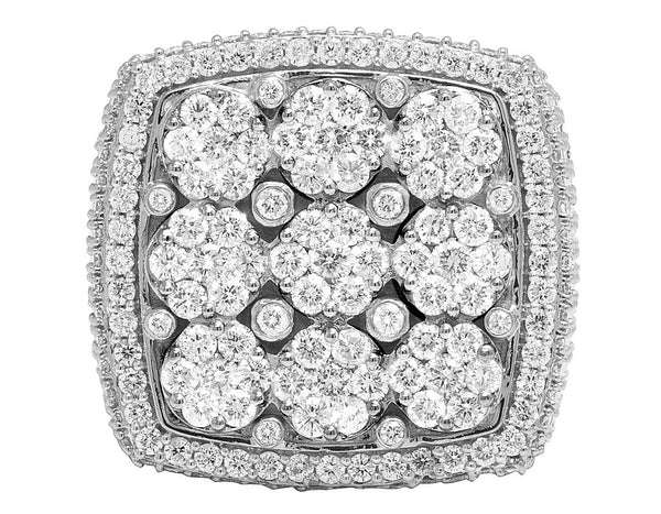 925 Sterling Silver Moissanite Diamond Men Ring, Fully Iced Gold Plated Men Pinky Ring, Round Moissanite Diamond Hip Hop Ring For Him