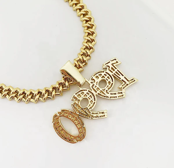 Customized Number Round VVS Diamond Hip Hop Pendant, Sterling Silver Iced Out Birthday Gift Pendant, Charm Number Diamond Hip Hop Pendant