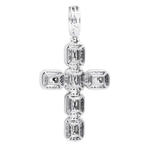 4_d656ef47-e618-43b4-ad87-9f6b66cac9c6_600x600 Round & Baguette VVS Diamond CROSS Hip Hop Pendant, Sterling Silver Iced Out Birthday Gift Pendant, VVS Diamond Hip Hop Charm Pendant