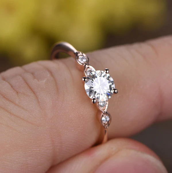 4_e00daaae-b393-4a19-b7d7-2f819a10b267_600x600 Round Moissanite Solitaire Diamond Engagement Ring, Moissanite Wedding Ring, Silver Moissanite Diamond Women Ring, Proposal Gold Ring For Her