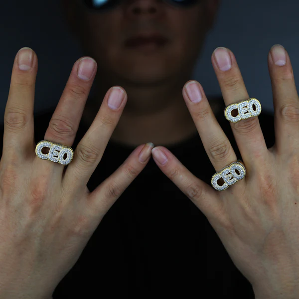 4_e7434820-9249-48b7-b3cb-b433ff742858_600x600 925 Sterling Silver Round Moissanite Diamond CEO Men Ring, Fully Iced Gold Plated Men Pinky Ring, Round Moissanite Diamond Hip Hop Ring For Him