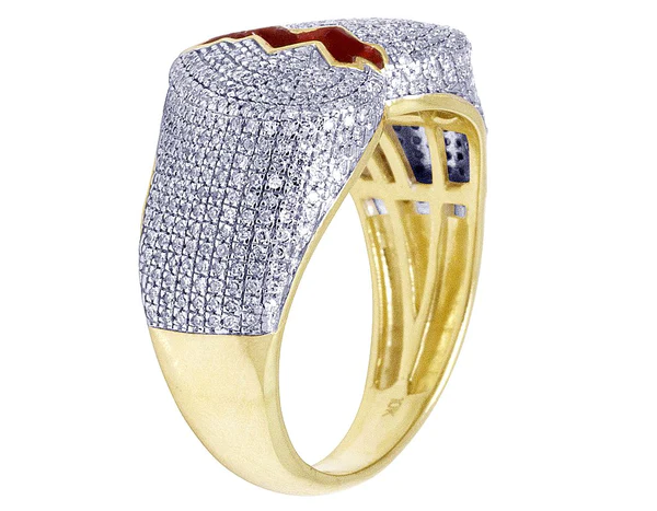 4_e94ae130-6993-4516-a2cf-3085e9c542bc_600x600 925 Sterling Silver Moissanite Diamond BROKEN HEART Men Ring, Fully Iced Gold Plated Men Pinky Ring, Round Moissanite Diamond Hip Hop Ring For Him