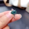 Luxury & Gorgeous Pear Shape Green Moissanite Ring For Wedding Gift, Moissanite Ring, Anniversary gift, Women's Ring, Proposal ring For Her