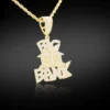 Round VVS Diamond Customized Letter BIG BANK Pendant, Customized Letter Silver Diamond Pendant, Full Iced Out Diamond Hip Hop Charm Pendant