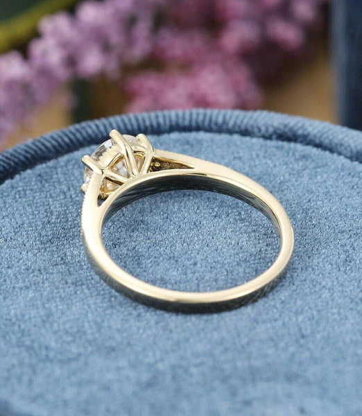 5_20799c0b-82e2-4d1a-9516-017286664218_600x600 Round Moissanite Solitaire Diamond Engagement Ring, Moissanite Wedding Ring, Silver Moissanite Diamond Women Ring, Proposal Gold Ring For Her