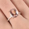 5_223829a6-3030-4c9d-b85e-b4471b7e6059_600x600 Pink Morganite Engagement Ring Rose Gold 14K Rose Gold Diamond Band Oval Natural Morganite Ring Promise Ring Wedding Ring