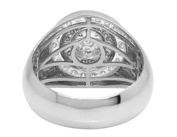 925 Sterling Silver Moissanite Diamond Men Ring, Fully Iced Gold Plated Men Pinky Ring, Round Moissanite Diamond Hip Hop Ring For Him