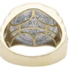925 Sterling Silver Moissanite Diamond ALLAH Men Ring, Fully Iced Gold Plated Men Pinky Ring, Round Moissanite Diamond Hip Hop Ring For Him