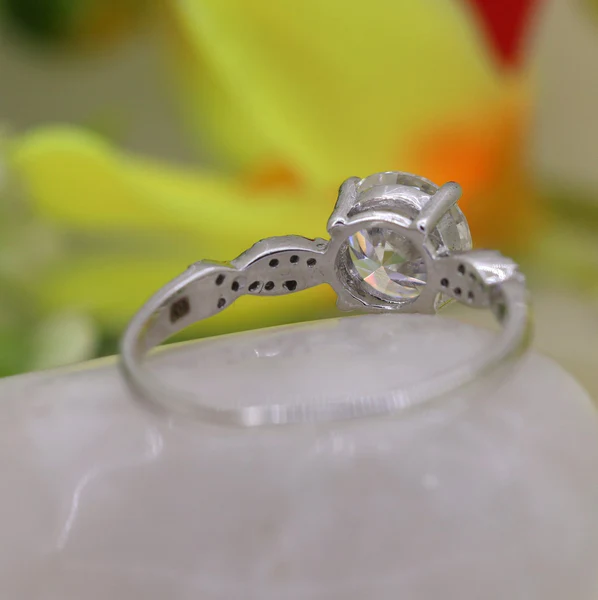 5_3c5abed8-cf2a-4202-a63e-1e839d6ace09_600x600 Round Moissanite Engagement Ring 14k White Gold Diamond Wedding Ring Anniversary Ring Twisted Infinity Band Ring for women