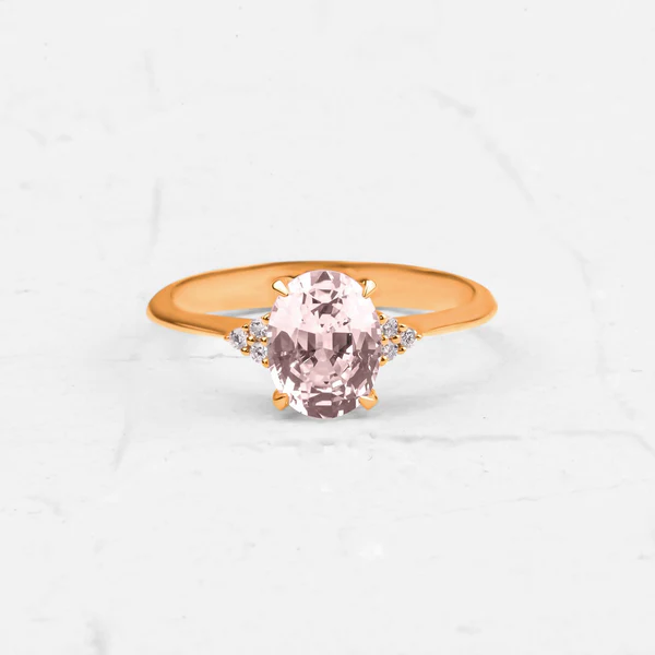 5_658cf6b5-d4fa-44e5-bb3e-de93163db89a_600x600 Natural Morganite Engagement Ring, Oval Morganite Ring, Dainty Diamond and Morganite Ring, Promise Ring for Her