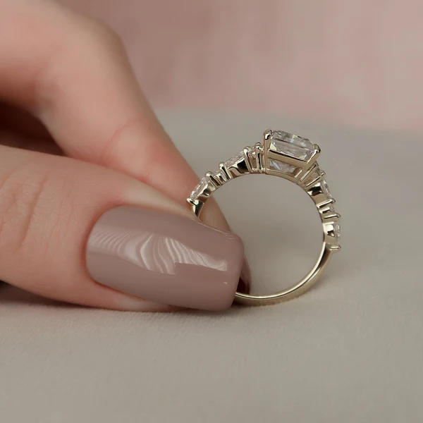 Radiant Moissanite Solitaire Diamond Engagement Ring, Sterling Silver Moissanite Diamond Wedding Ring For Bridal, 10K/14K Gold Anniversary Diamond Ring For Gift