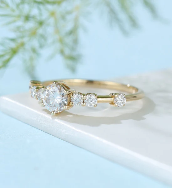 5_7c08201a-5353-4ebc-b988-0240bb7f1baf_600x600 Round Moissanite Solitaire Diamond Engagement Ring, Moissanite Wedding Ring, Silver Moissanite Diamond Women Ring, Proposal Gold Ring For Her