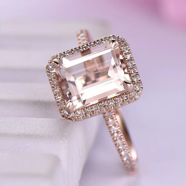 Morganite Diamond Ring, Sterling Silver Ring, Morganite Diamond Wedding Ring, Halo Diamond Ring, Victorian Diamond Jewelry, Engagement Diamond Rings, Sterling Silver, Cocktail Ring, Promise Ring Jewelry