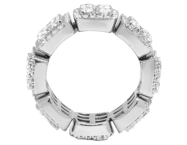 5_87869557-82ff-48a3-b0c8-d8136e5b893f_600x600 925 Sterling Silver Moissanite Diamond Cuban Chain Men Ring, Fully Iced Gold Plated Men Pinky Ring, Round Moissanite Diamond Hip Hop Ring For Him