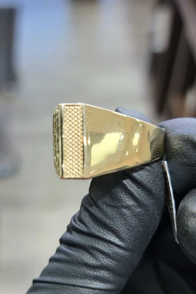 Baguette & Round Moissanite Diamond Customized Diamond Ring, Sterling Silver Champion Men Ring For Birthday Gift, Gold Plated Diamond Ring