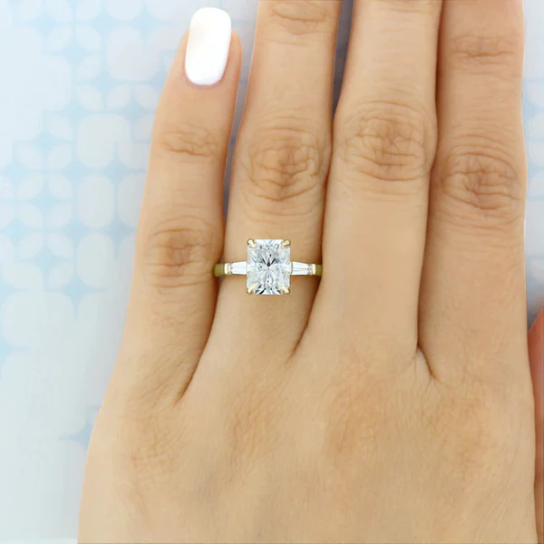 5_d6efb389-fae0-4e2c-b16e-823565103e8d_600x600 Radiant Moissanite Diamond 2.5CT With Side Baguette Moissanite Diamond Three Stone Ring Radiant Moissanite Engagement Ring For Her
