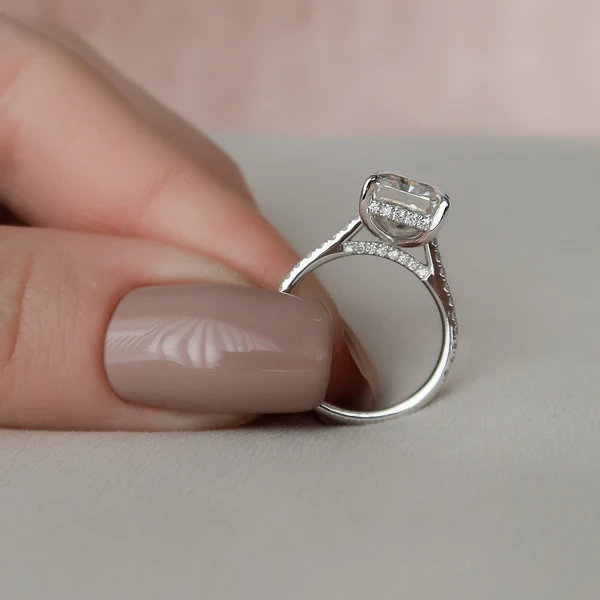 5_e518200c-4008-4632-808e-1caf7416b72f_600x600 Radiant Moissanite Solitaire Diamond Engagement Ring, Sterling Silver Moissanite Diamond Wedding Ring For Bridal, 10K/14K Gold Anniversary Diamond Ring For Gift