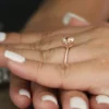 5_e56f64b5-b017-4b0a-9b8e-a31cd441072f_600x600 8mm Round Peach Pink Morganite Engagement Ring, Promise Ring, Half Eternity Diamond Band Ring, Morganite Solitaire Ring, 10k Rose Gold Ring