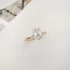 Emerald Cut Moissanite Solitaire Diamond Engagement Ring, Sterling Silver Moissanite Diamond Wedding Ring For Bridal, 10K/14K Gold Anniversary Diamond Ring For Gift