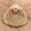 Pear Natural Pink Morganite Rose Gold Engagement Ring Sterling Silver  Diamond Wedding Rings Minimalist Women Promise Anniversary Gift