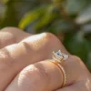 2.00 CT Radiant Cut Moissanite Engagement Ring Moissanite Engagement Ring 14K Yellow Gold Hidden Halo Anniversary Ring Wedding Ring Her